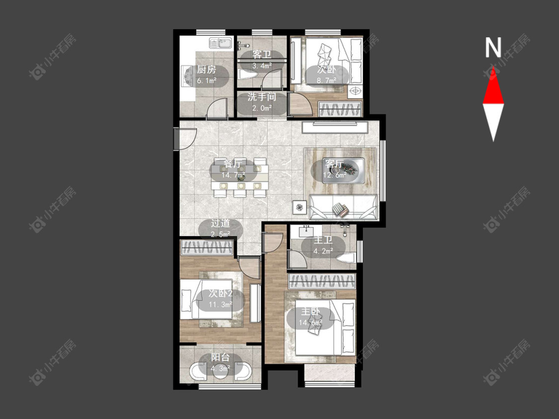 新欣嘉园房源户型图 常州新欣嘉园在售二手房源户型图_小牛看房