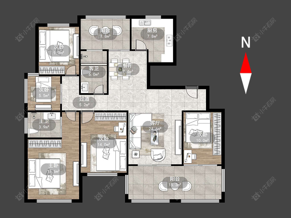 常州新城公馆天域在售二手房源户型图_小牛看房