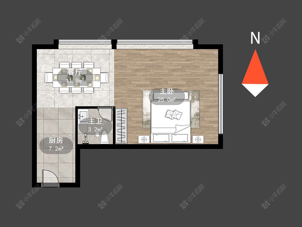 常州爱琴海公寓在售二手房源户型图_小牛看房