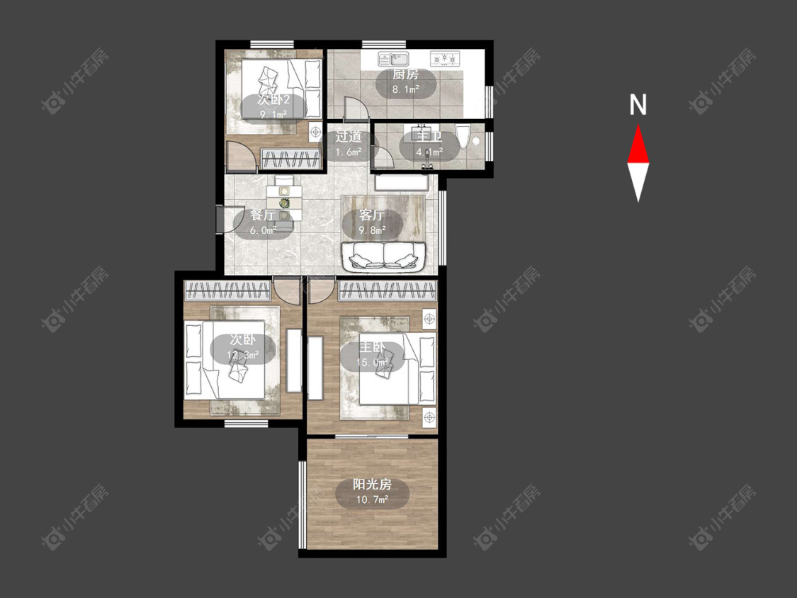 常州富都花苑北苑在售二手房源户型图_小牛看房