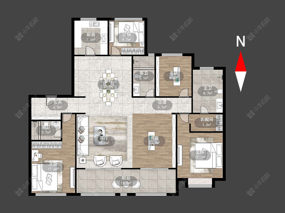 常州新城公馆荣域在售二手房源户型图_小牛看房