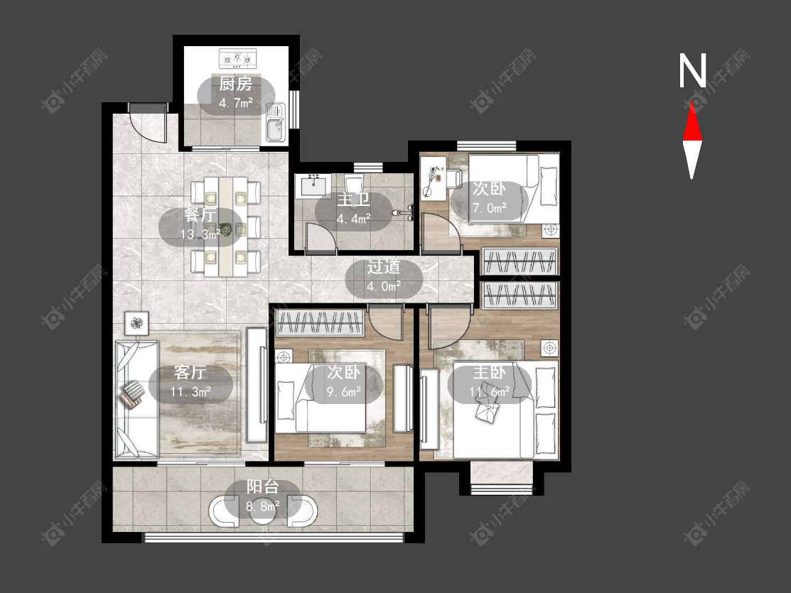 常州竹韵茗苑在售二手房源户型图_小牛看房