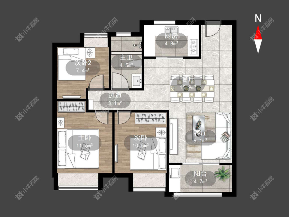 常州万科四季都会在租房源_小牛看房