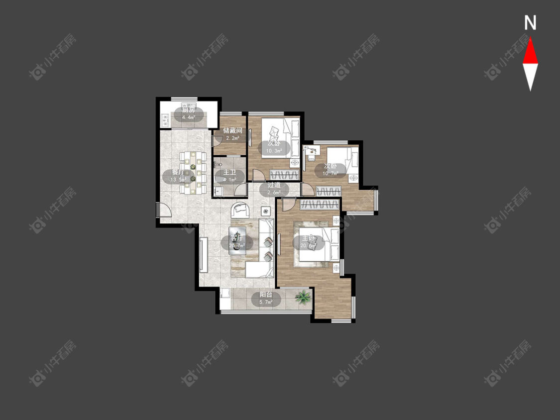 常州景瑞曦城在售二手房源户型图_小牛看房