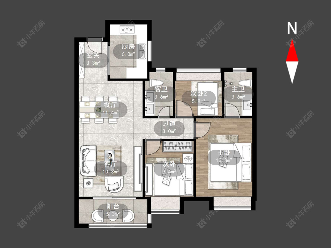 星河时代房源户型图 常州星河时代在售二手房源户型图_小牛看房