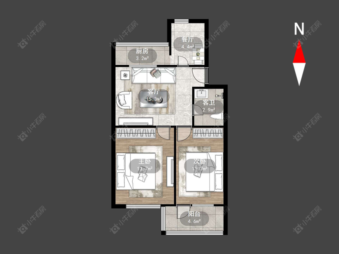 常州勤业四村南区在售二手房源户型图_小牛看房