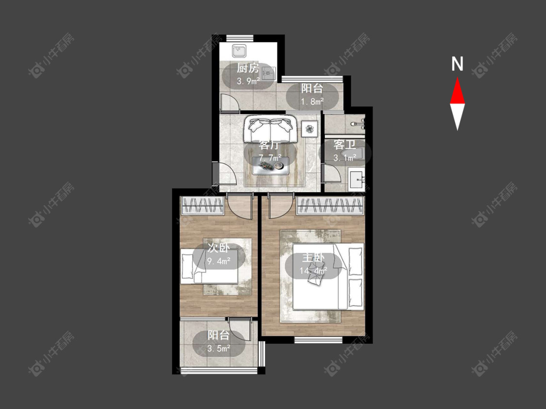 常州红梅东村在售二手房源户型图_小牛看房