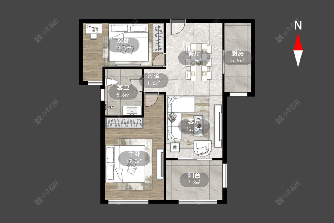 常州聚湖雅苑在售二手房源户型图_小牛看房
