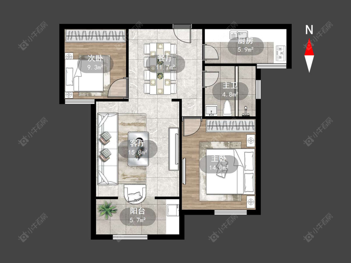 常州顺园九村在售二手房源户型图_小牛看房
