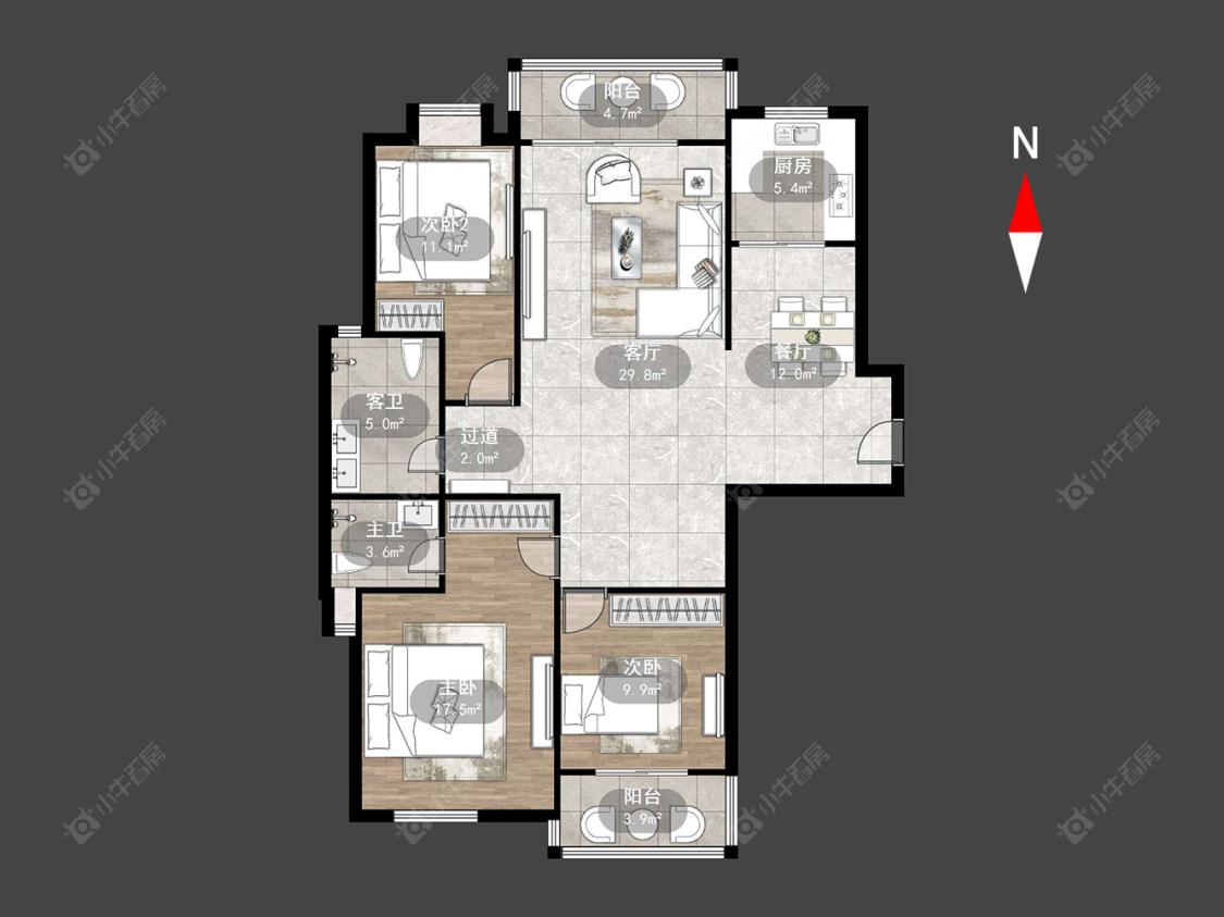 凯旋城东区房源户型图 常州凯旋城东区在售二手房源户型图_小牛看房