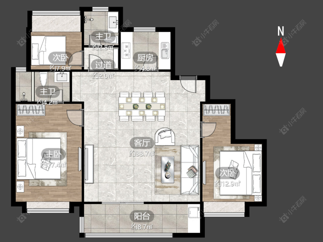 常州新城璞樾和山在售二手房源户型图_小牛看房