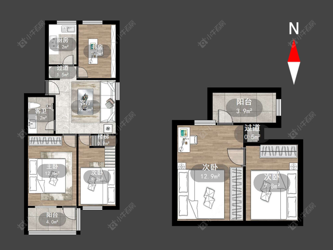 常州勤业一二三村在售二手房源户型图_小牛看房