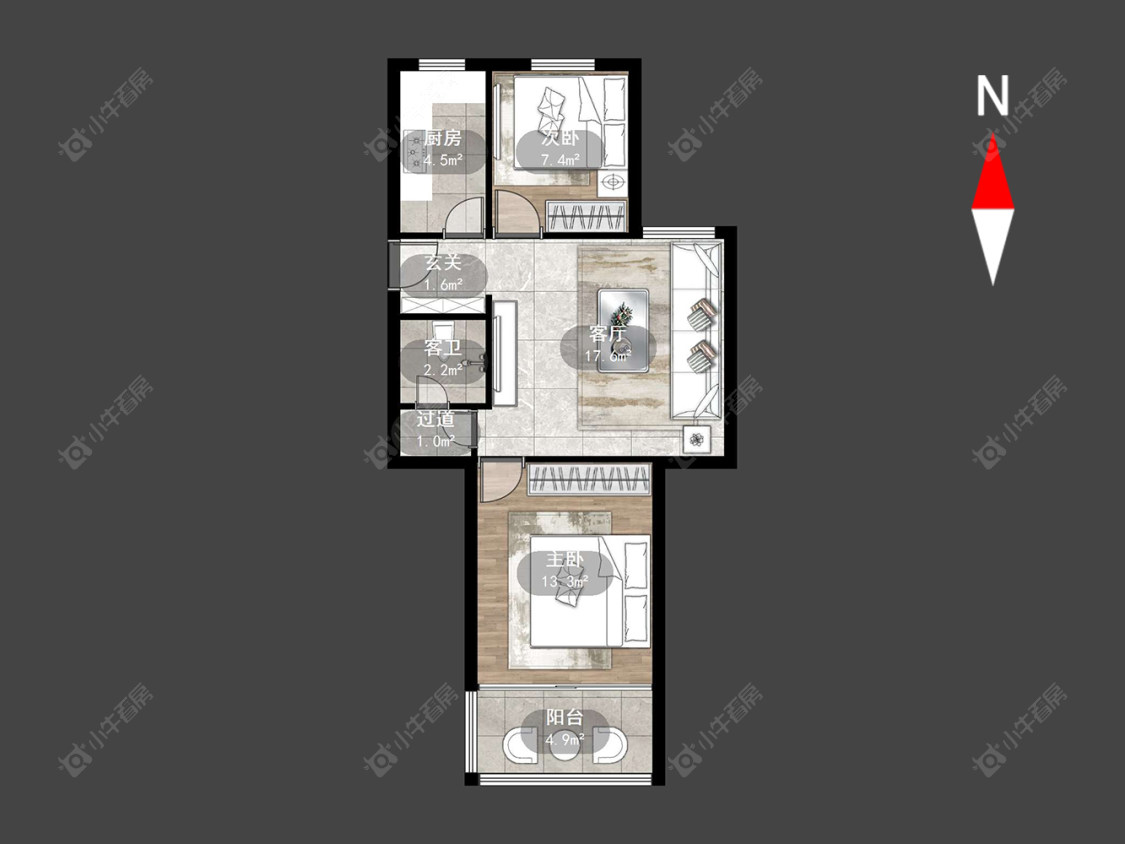 常州花园西村在售二手房源户型图_小牛看房