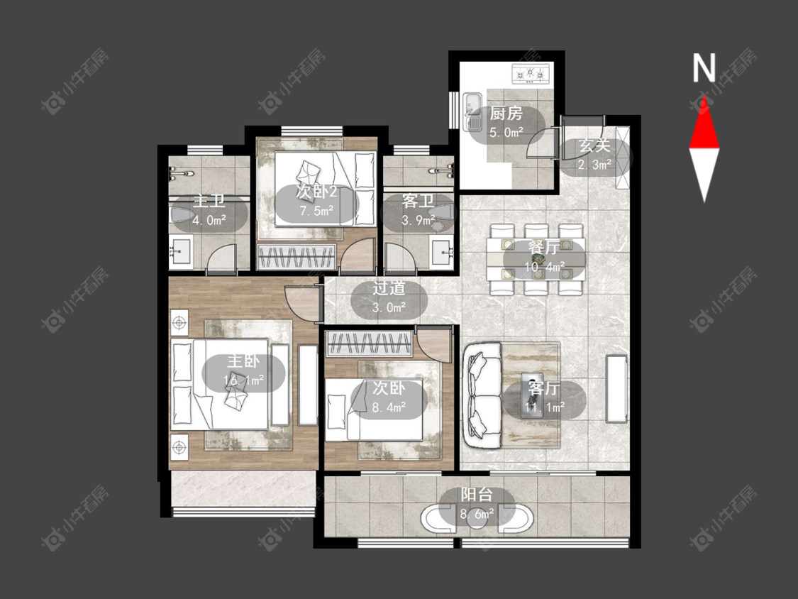 常州绿地香港名墩道在售二手房源户型图_小牛看房