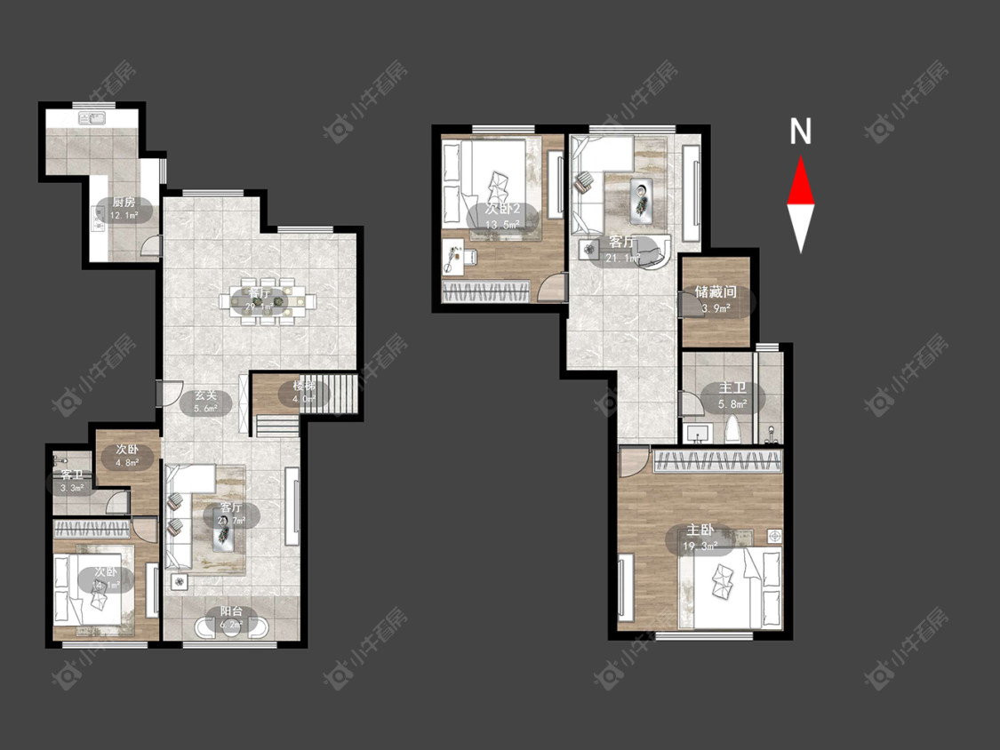 常州金地天际在售二手房源户型图_小牛看房