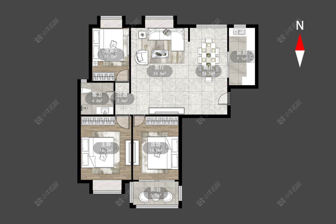 常州华都馨苑在售二手房源户型图_小牛看房