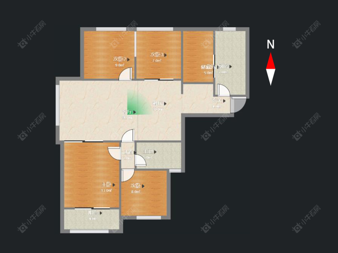 绿地世纪城一期房源户型图 常州绿地世纪城一期在售二手房源户型图_小牛看房