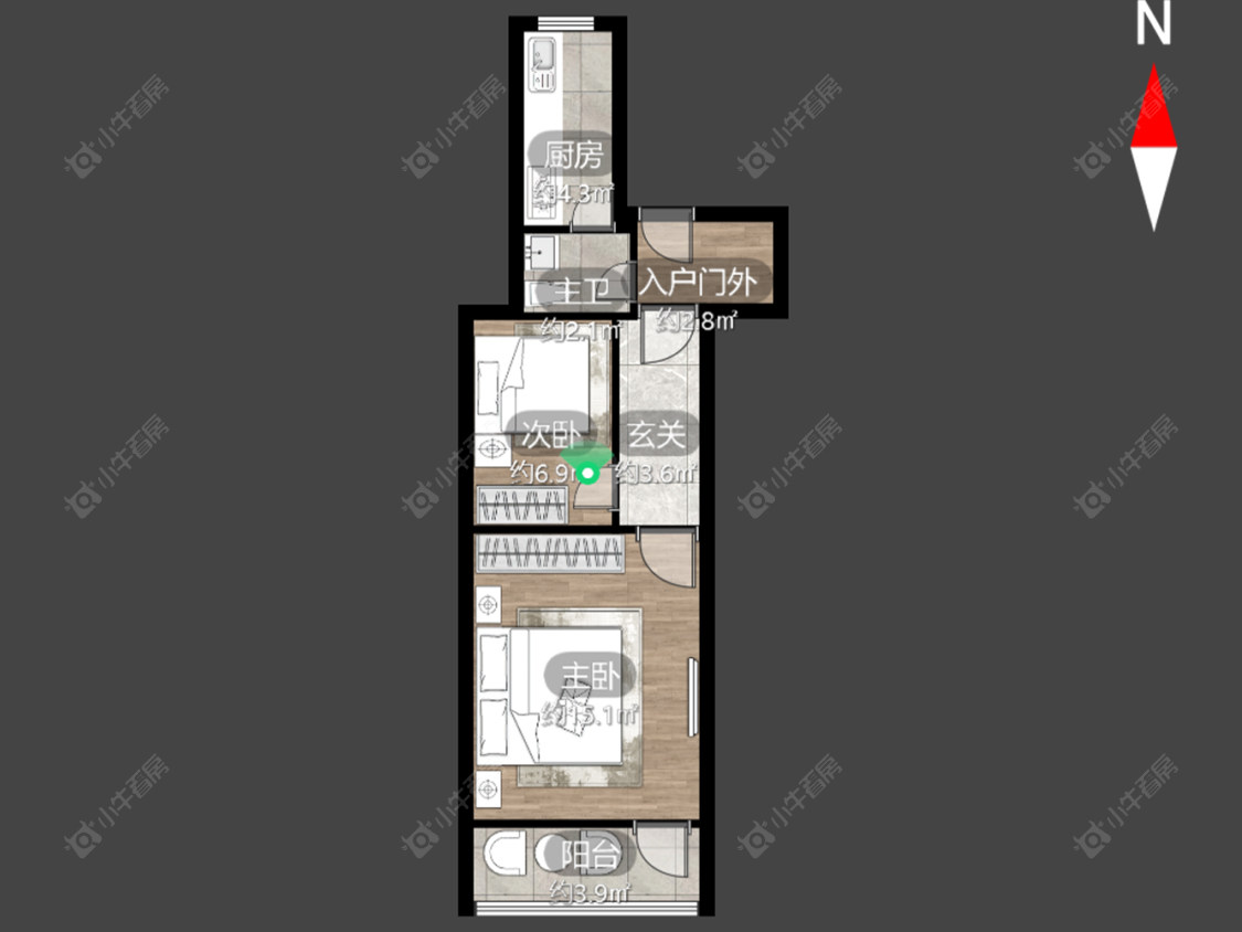 常州梅港新村在售二手房房源户型图_小牛看房