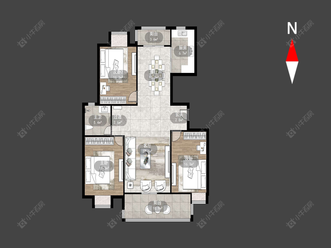 常州府琛花园在售二手房源户型图_小牛看房