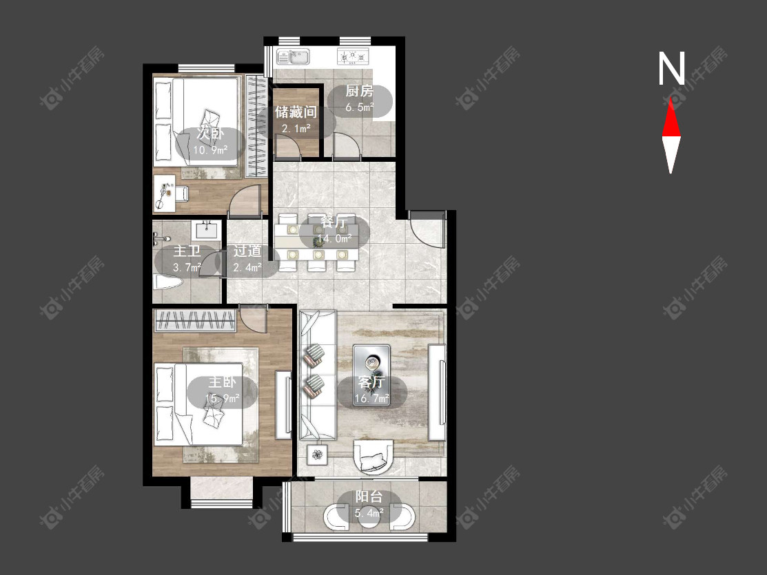常州东方花园在售二手房源户型图_小牛看房