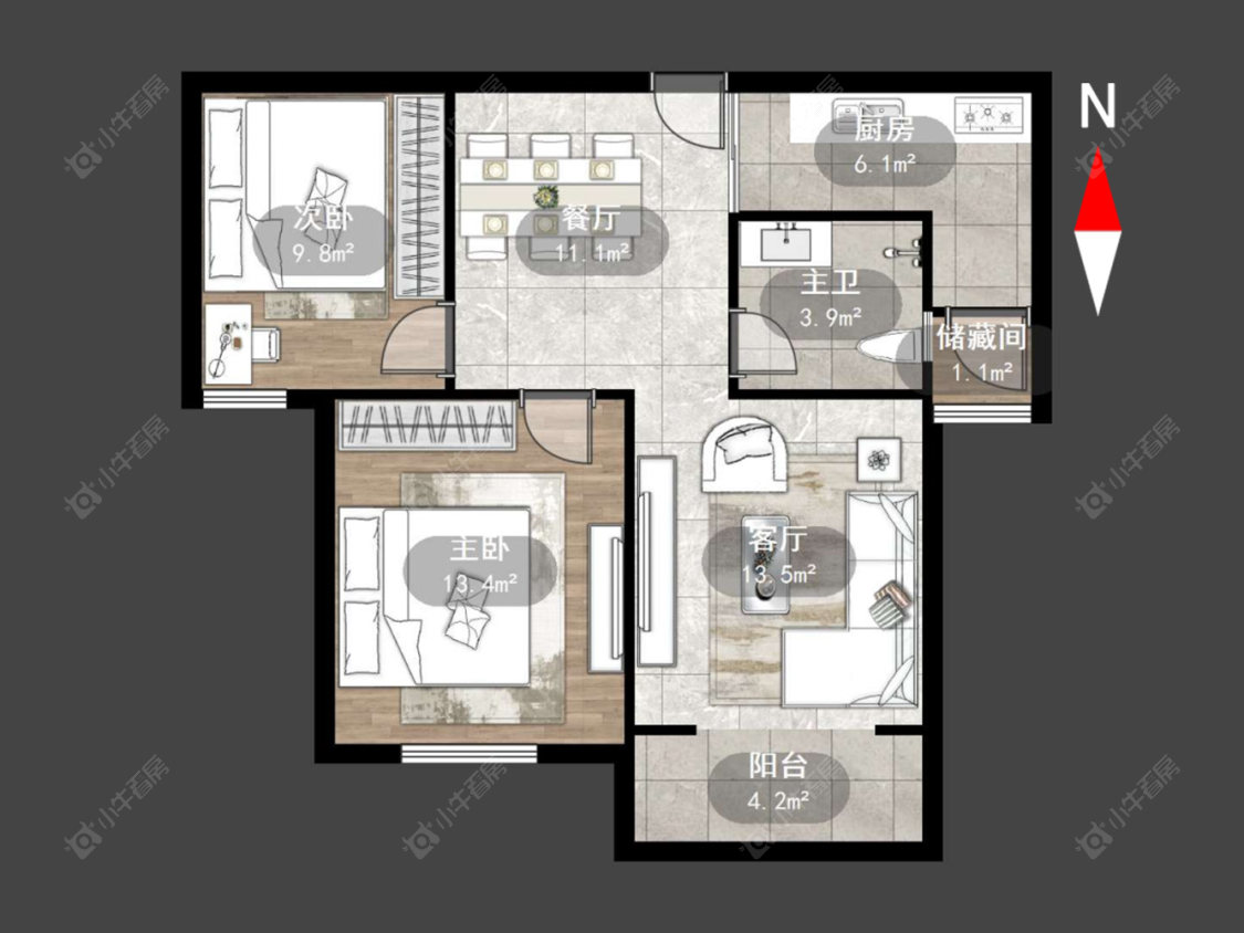 常州青洋花苑在售二手房源户型图_小牛看房