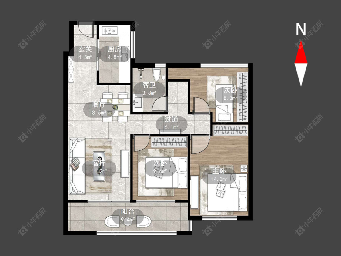 路劲雅居乐城市万象房源户型图 常州路劲雅居乐城市万象在售二手房源户型图_小牛看房
