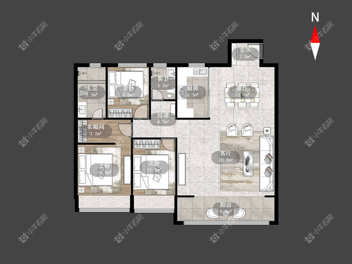 万科新都会房源户型图 常州万科新都会在租房源户型图_小牛看房