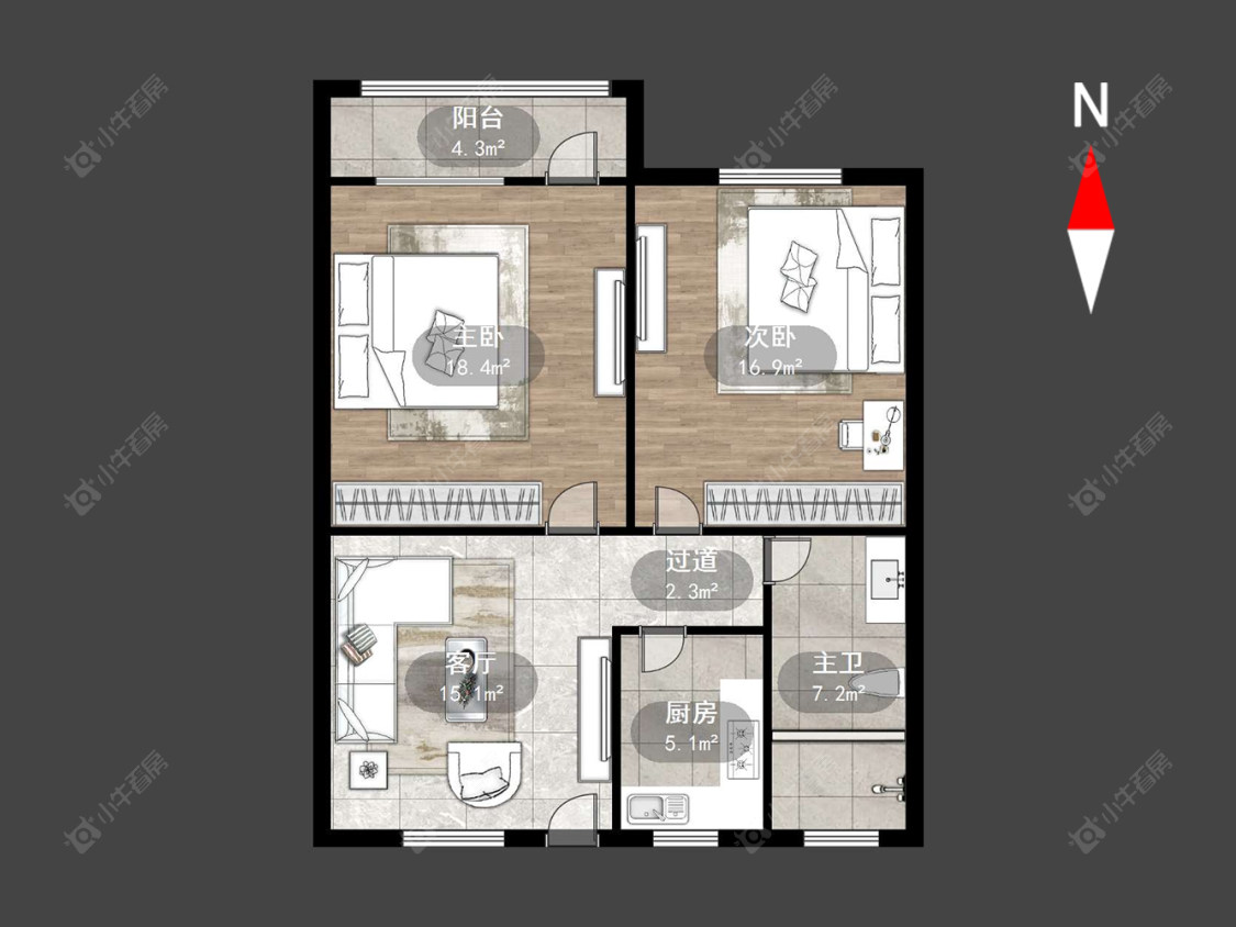 常州新龙商城在售二手房源户型图_小牛看房