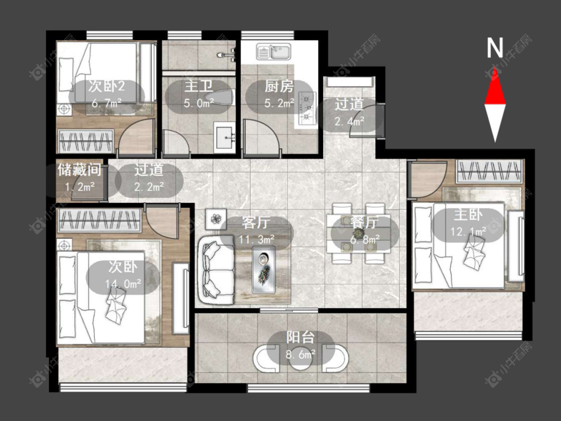 万科弘阳君望甲第房源户型图 常州万科弘阳君望甲第在售二手房源户型图_小牛看房