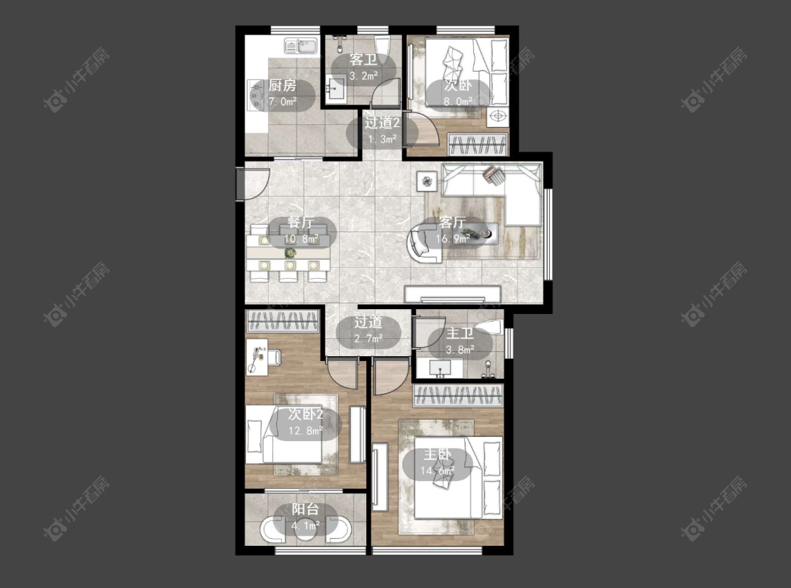 常州新欣嘉园在售二手房源户型图_小牛看房