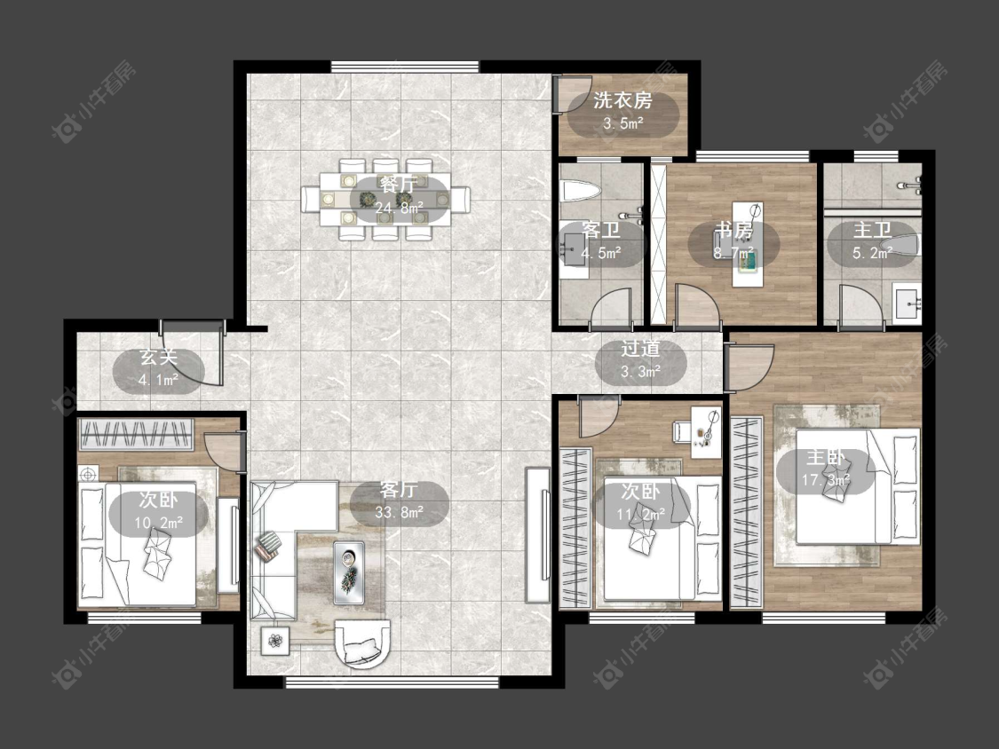 丹阳金茂晓棠在售二手房源户型图_小牛看房