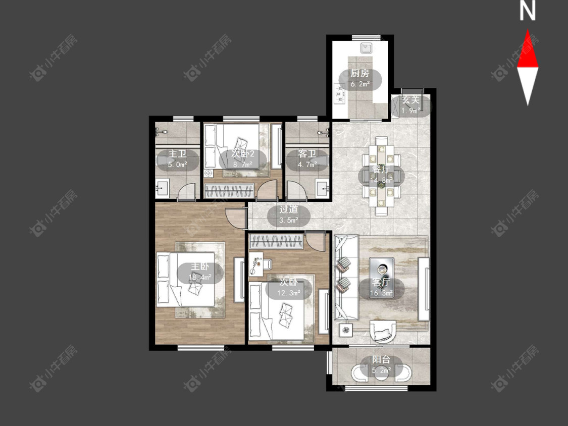常州海华花园在售二手房源户型图_小牛看房