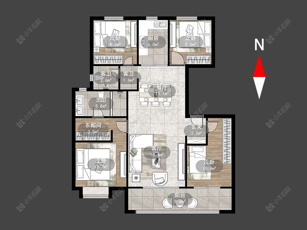 常州新城金樾在售二手房源户型图_小牛看房