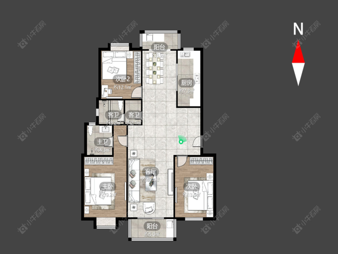 太湖明珠苑南苑房源户型图 常州太湖明珠苑南苑在售二手房源户型图_小牛看房