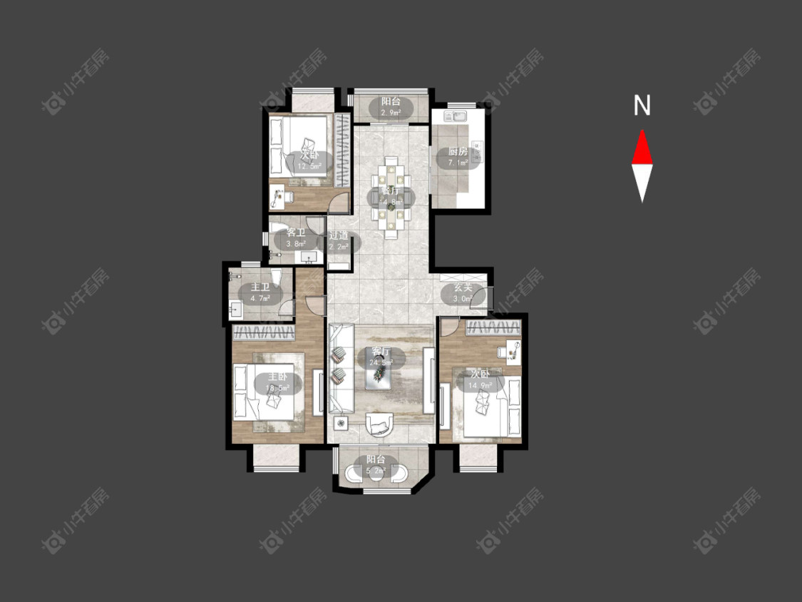 常州怀德名园在售二手房源户型图_小牛看房