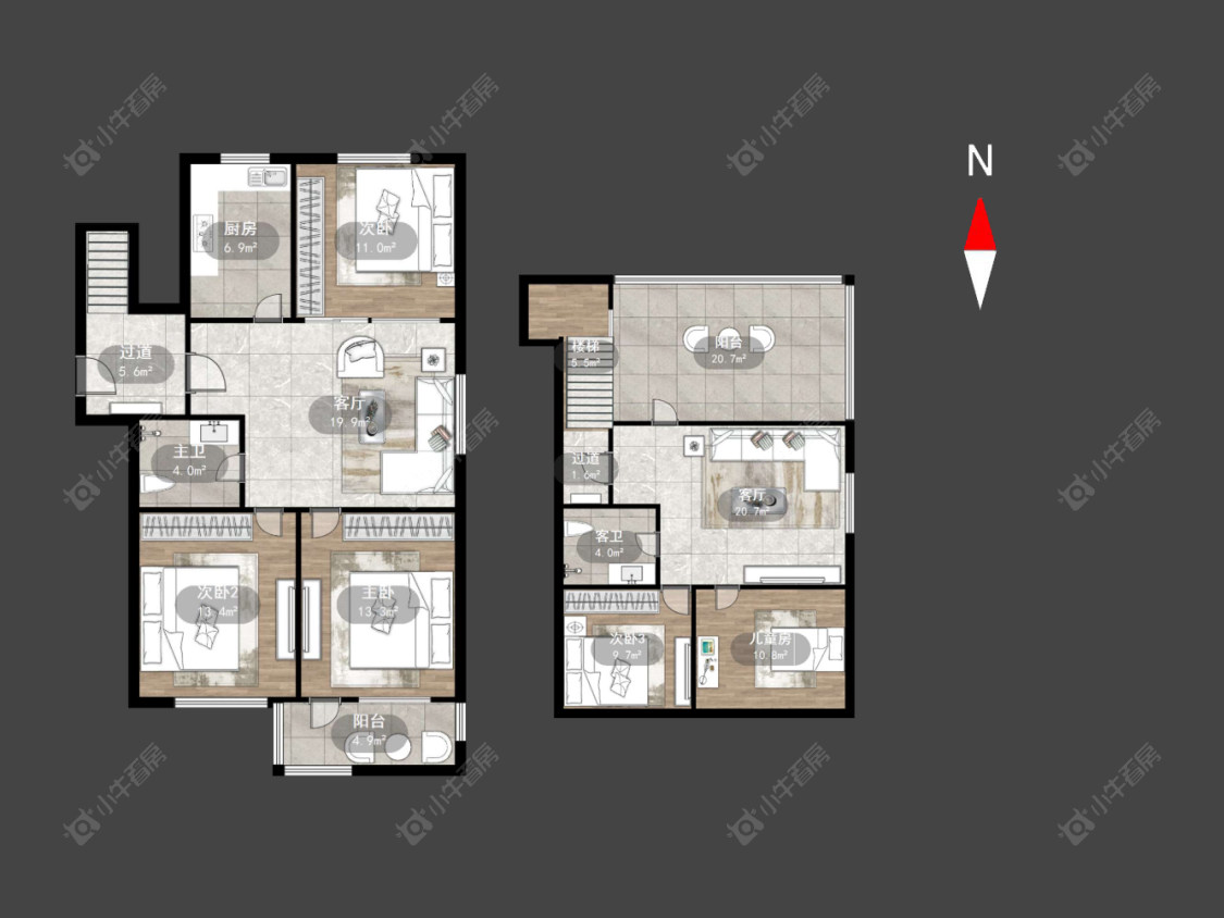 燕兴新村西区房源户型图 常州燕兴新村西区在售二手房源户型图_小牛看房