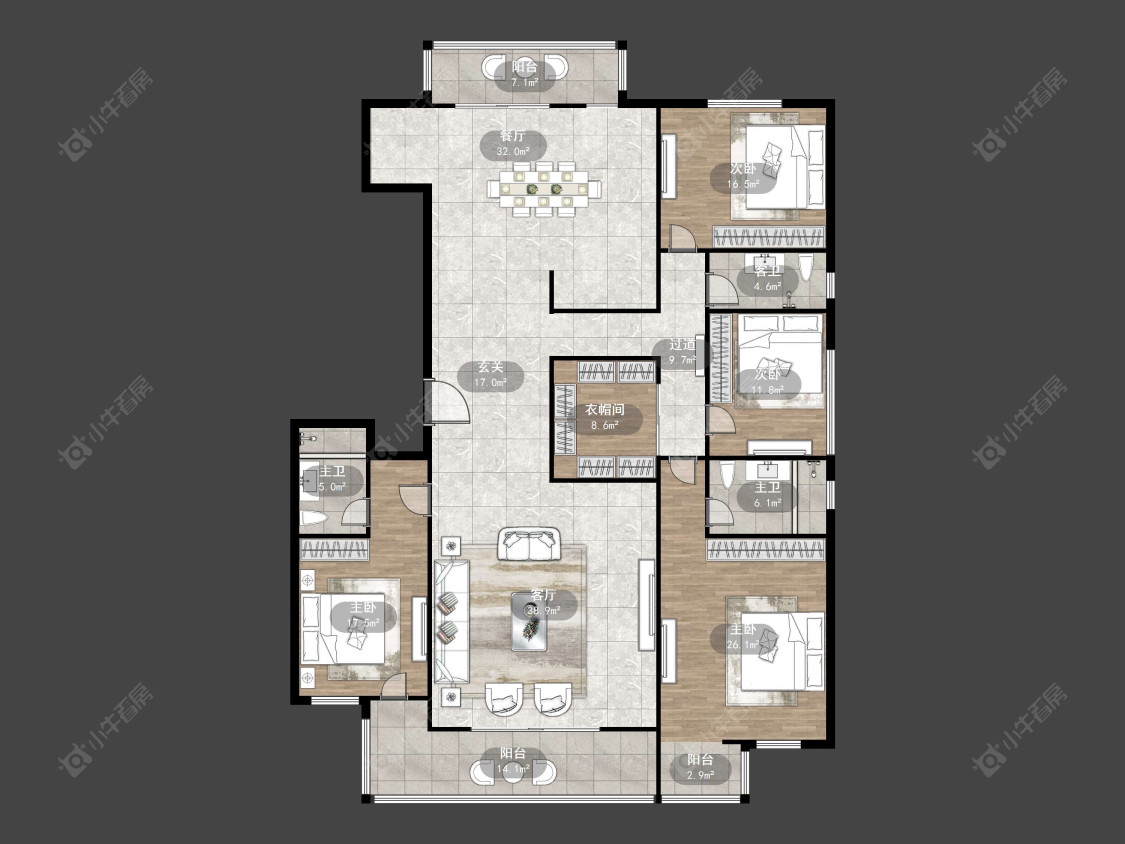 丹阳天波城在售二手房源户型图_小牛看房