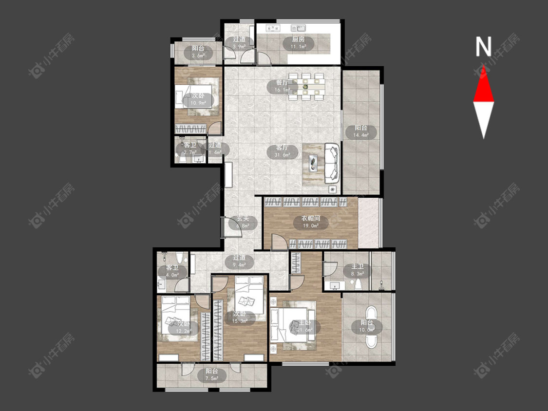 常州新城帝景北区在售二手房源户型图_小牛看房