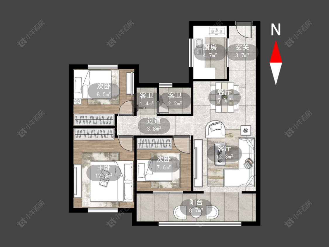 常州新城都荟在售二手房源户型图_小牛看房