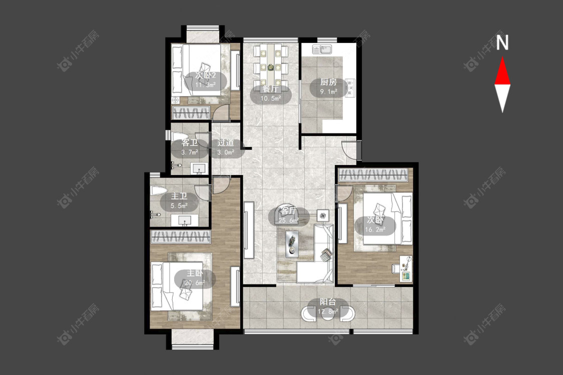 常州新城南都雅苑在售二手房源户型图_小牛看房