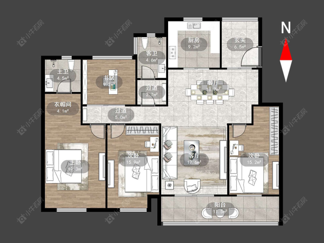 常州新城郡未来在售二手房源户型图_小牛看房