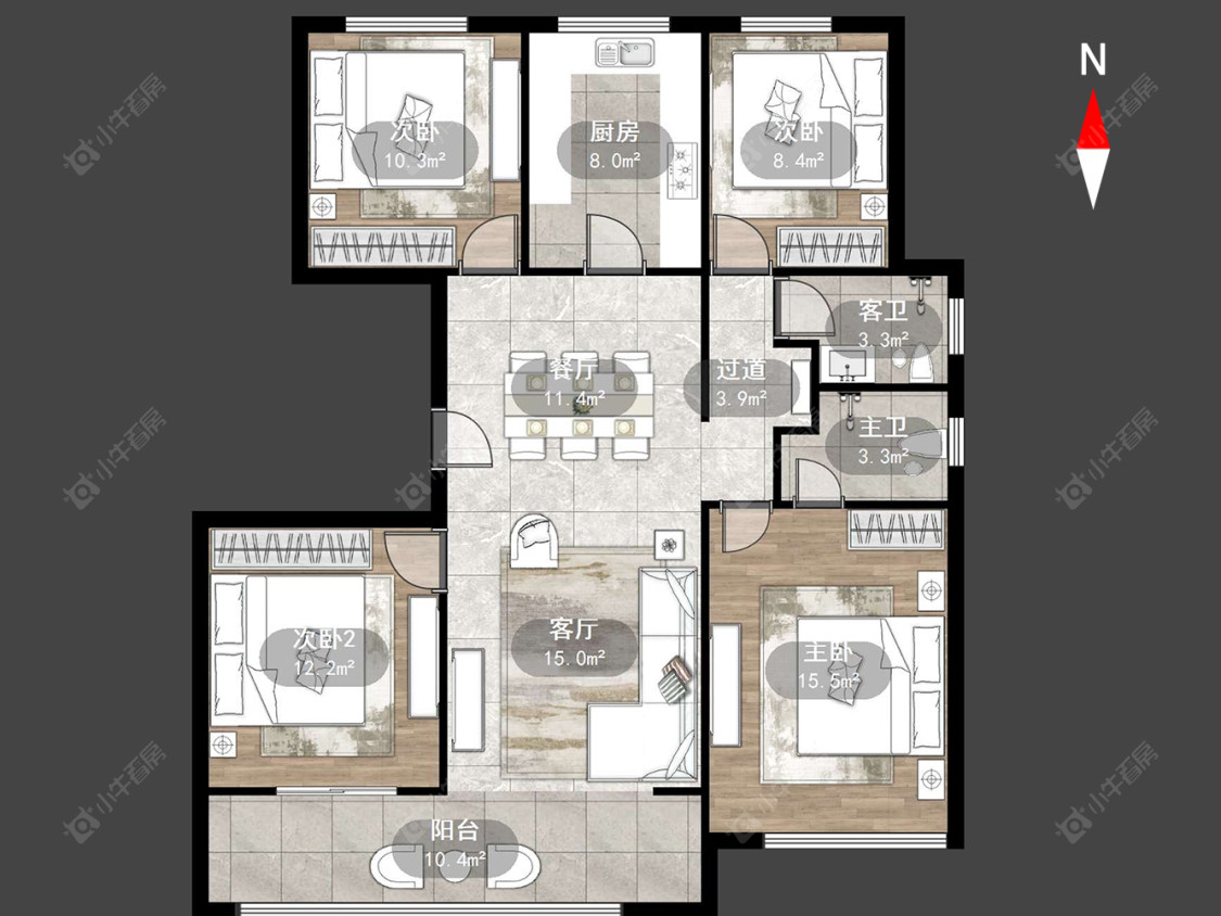 东方君开房源户型图 常州东方君开在售二手房源户型图_小牛看房