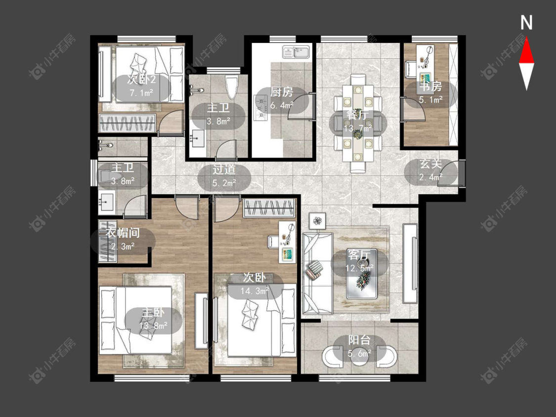 常州雨润城在售二手房源户型图_小牛看房