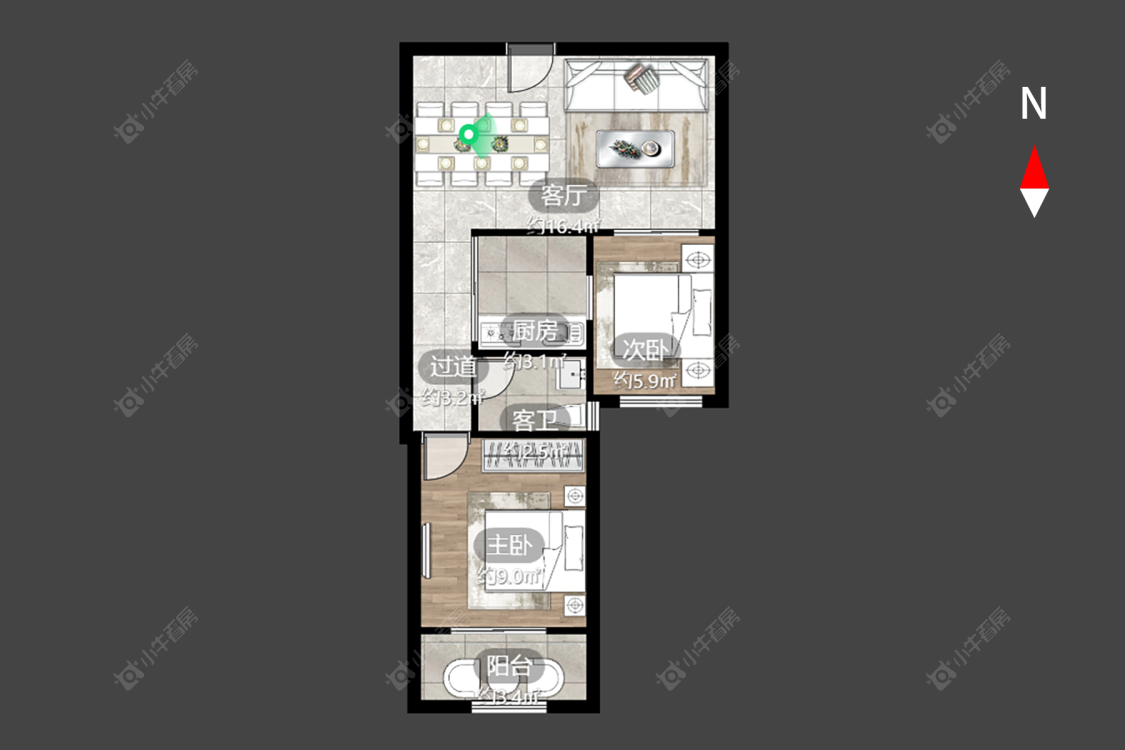 常州新城熙园在售二手房源户型图_小牛看房