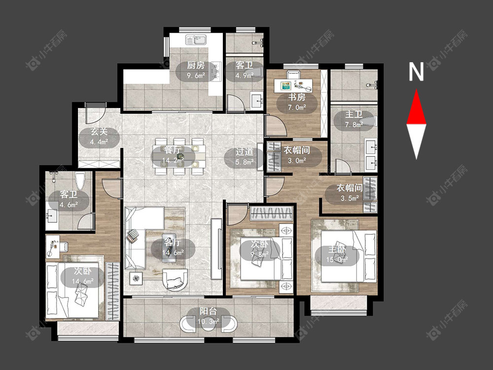 常州璞樾春秋在售二手房源户型图_小牛看房