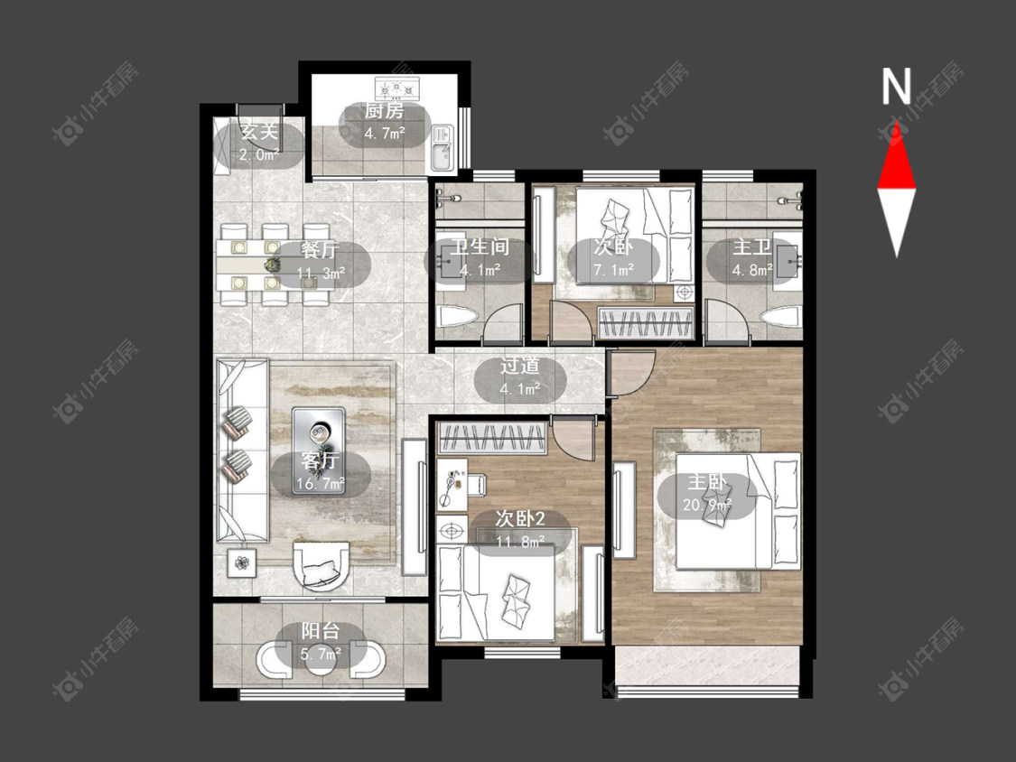 常州百馨西苑五期在售二手房源户型图_小牛看房