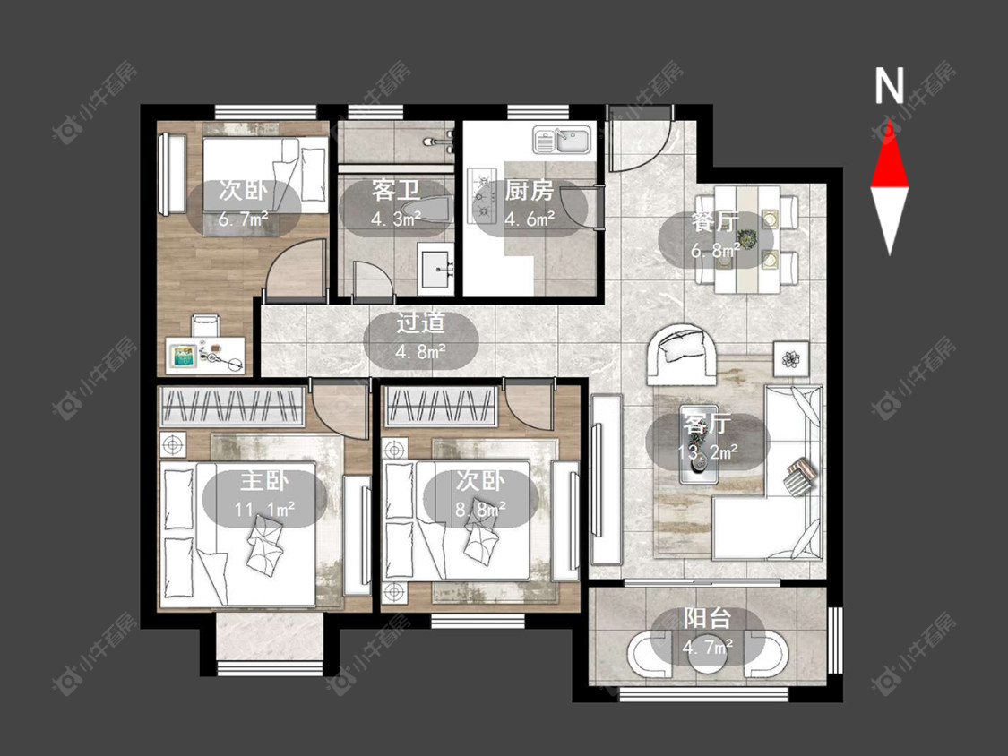 常州上东区在售二手房源户型图_小牛看房