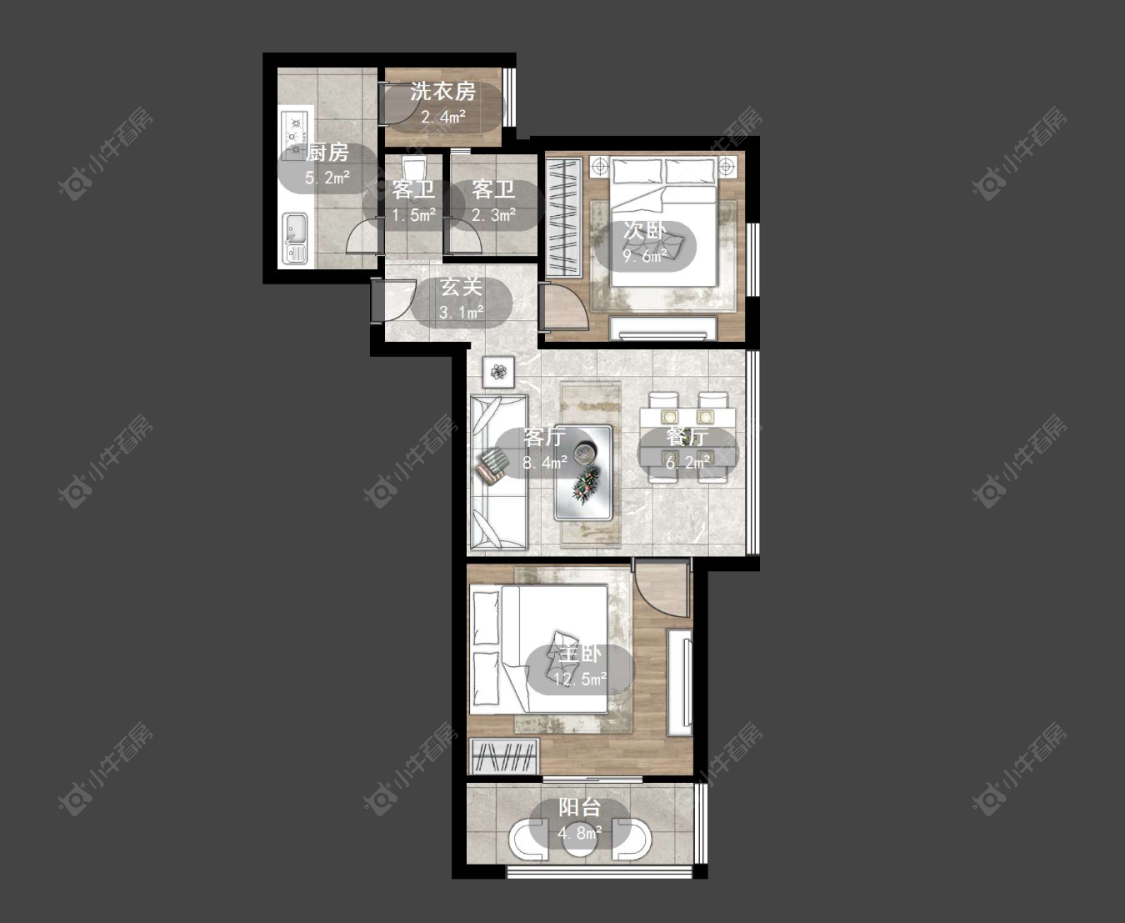 九洲花园一期房源户型图 常州九洲花园一期在售二手房源户型图_小牛看房