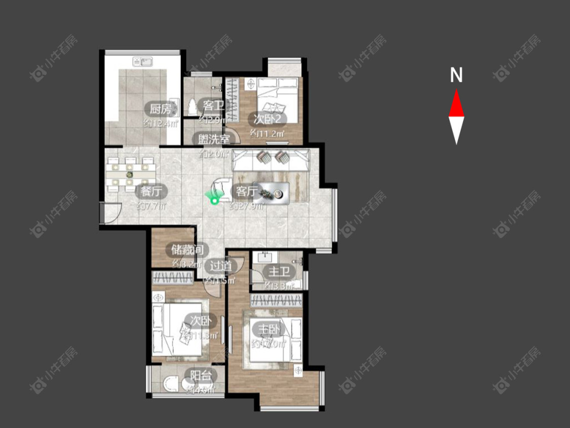 凤凰名城房源户型图 常州凤凰名城在售二手房源户型图_小牛看房