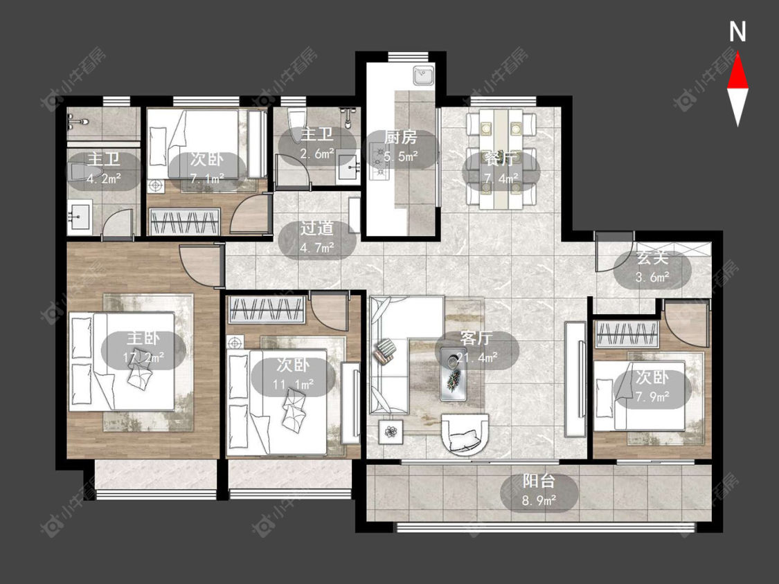 常州保利和光晨樾在售二手房源户型图_小牛看房